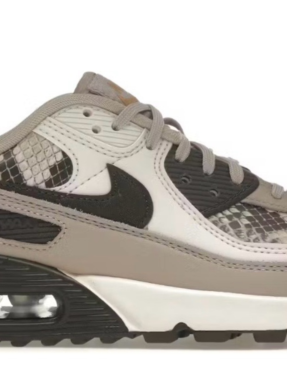 Nike Air Max 90 SE sneaker in beige, white & black with snakeskin accents